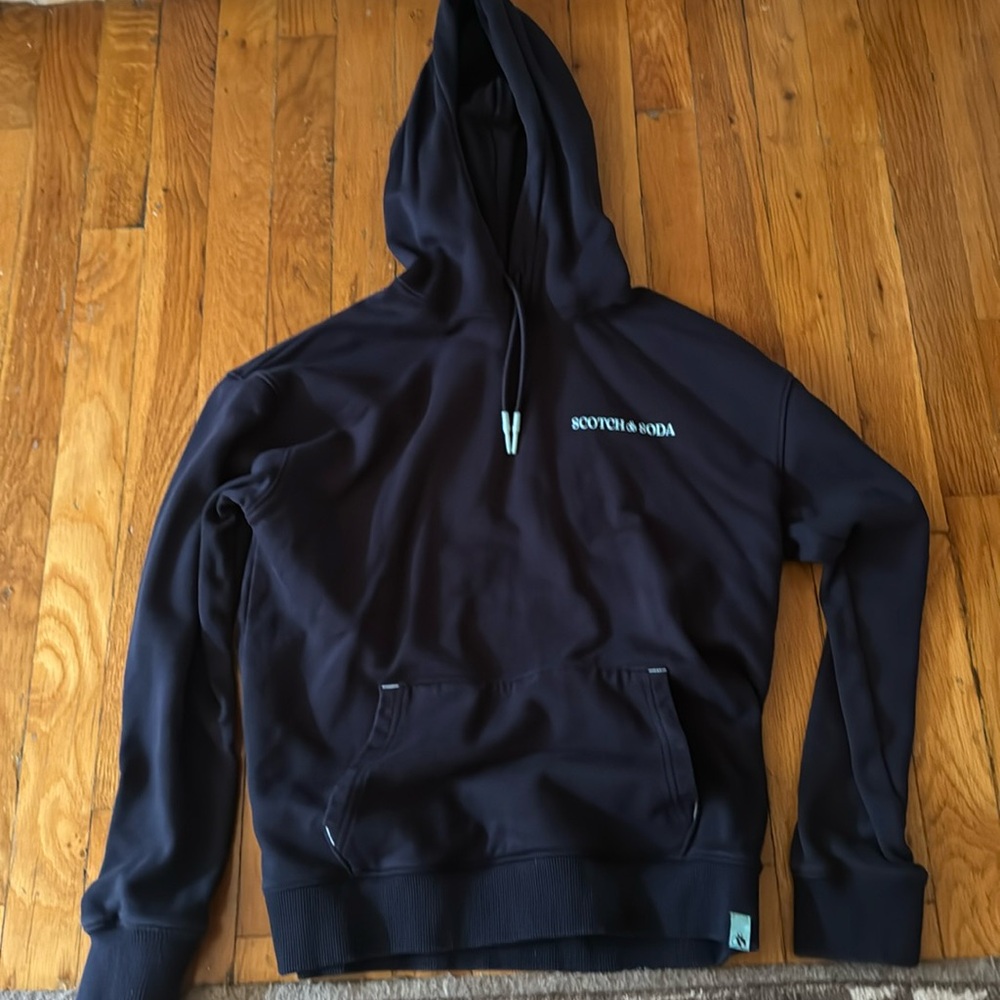 Scotch and Soda: Navy and Light Blue Hoodie